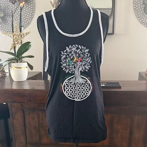 Next Level Apparel Black Tank Top with Tree of Life